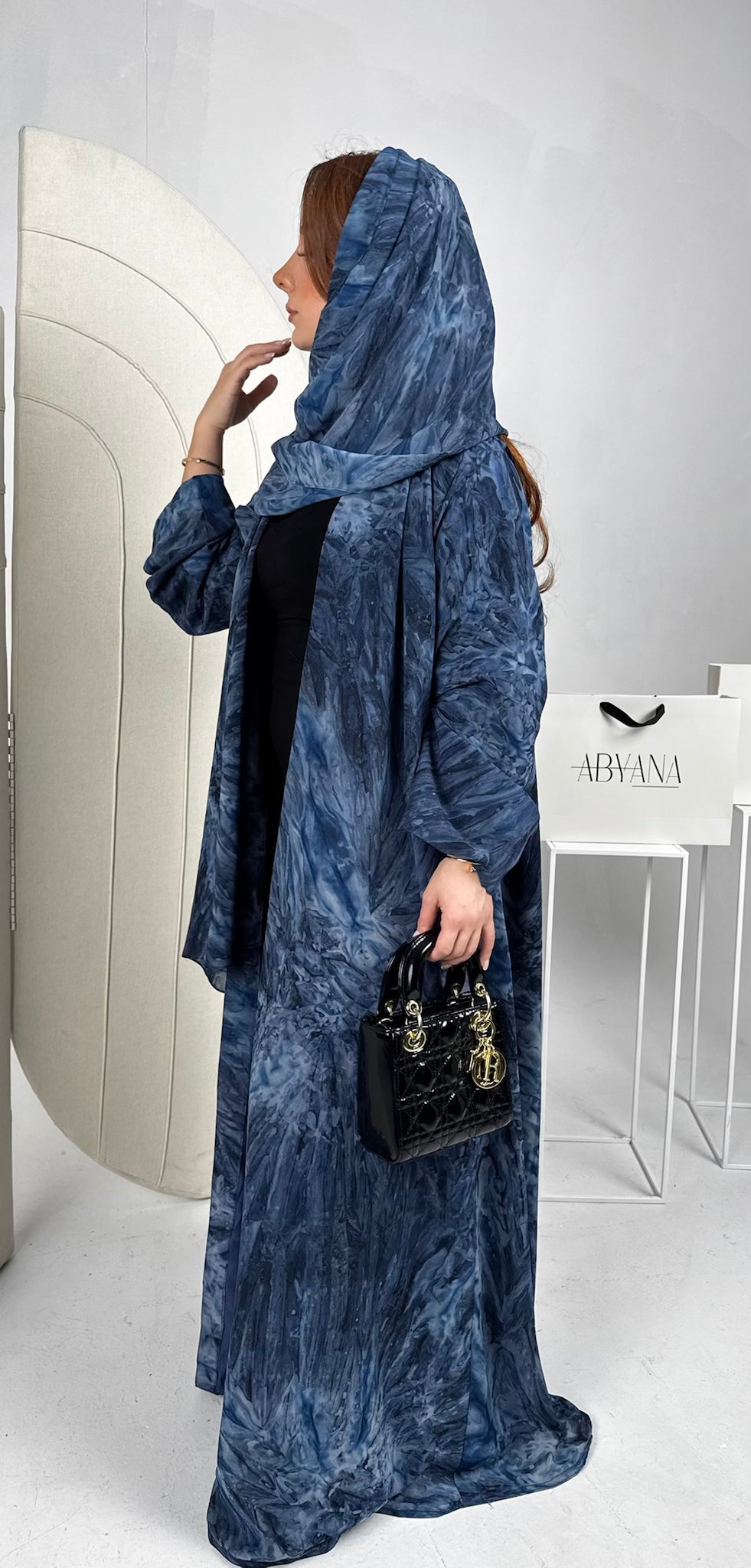 Marmo Blue Abaya